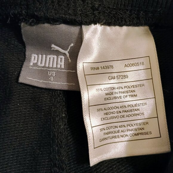 EUC: Boys' Puma Size 4 Black Joggers Sweatpants - Picture 3 of 3